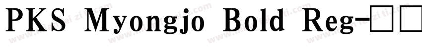 PKS Myongjo Bold Reg字体转换